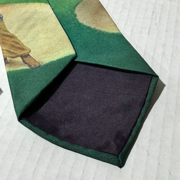 Vintage Ralph Marlin Neck Tie Three Stooges Blue 1996 Golf Theme Made In USA - Picture 6 of 9